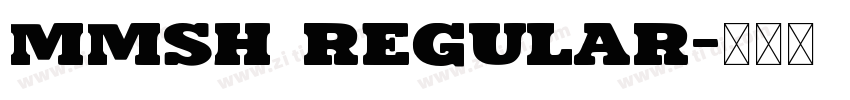 MMSH Regular字体转换